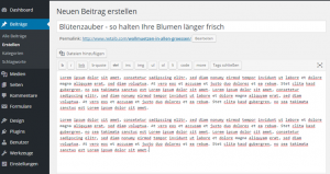 Text und Bilder in WordPress einfügen