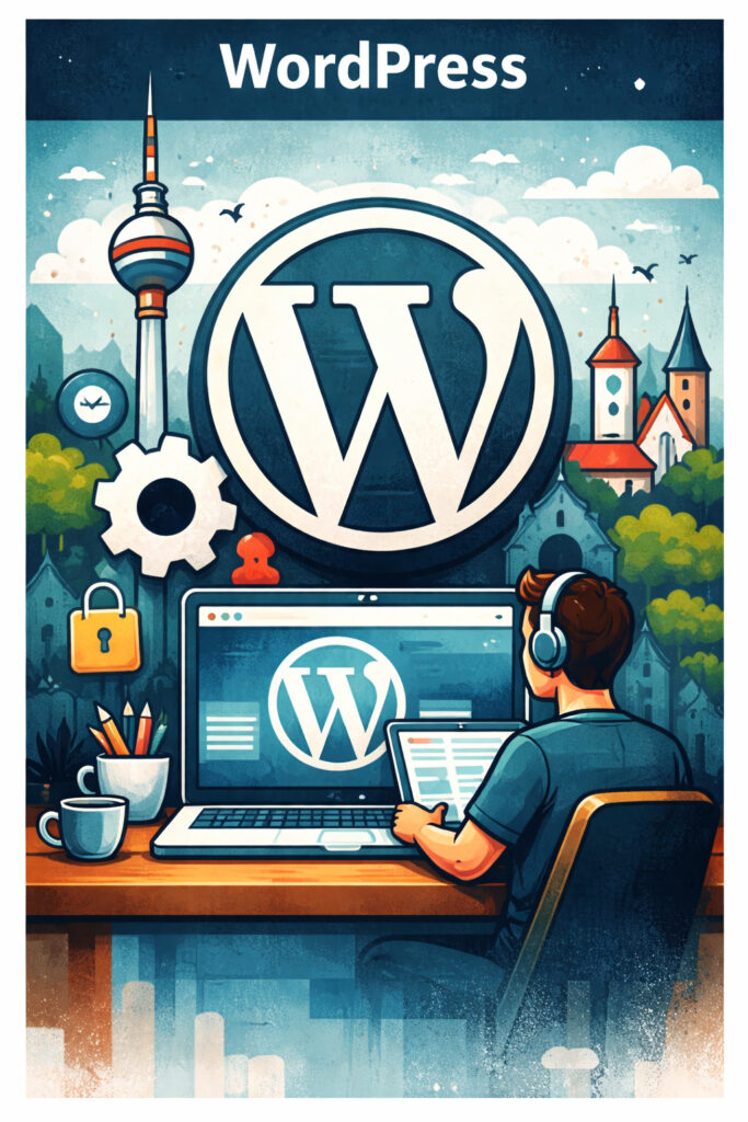 Darstellung einer WordPress Website mit individueller Programmierung, sicherer Technik und flexibler Erweiterbarkeit.